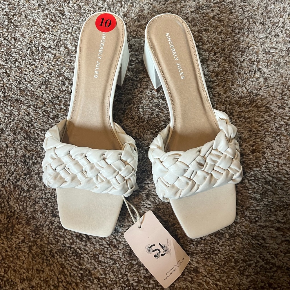 Sincerely jules Braided kitten heel - size 10 - never worn!